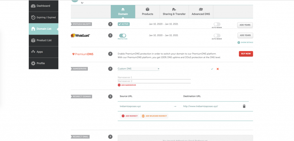 3. korak - Povezivanje web stranice sa domenom - NameCheap Dashboard / Promjena Nameserver1 i Nameserver2 - Slika 22