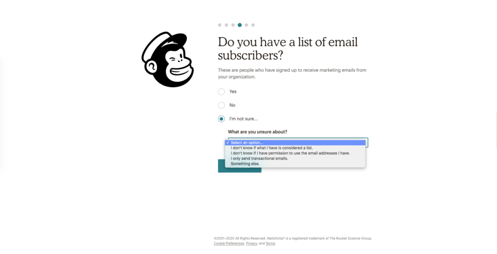 Kreiranje računa u MailChimp-u - Slika 11