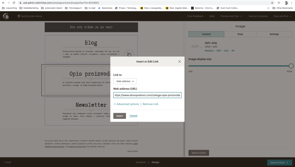 Kreiranje newsletter predloška - Slika 47